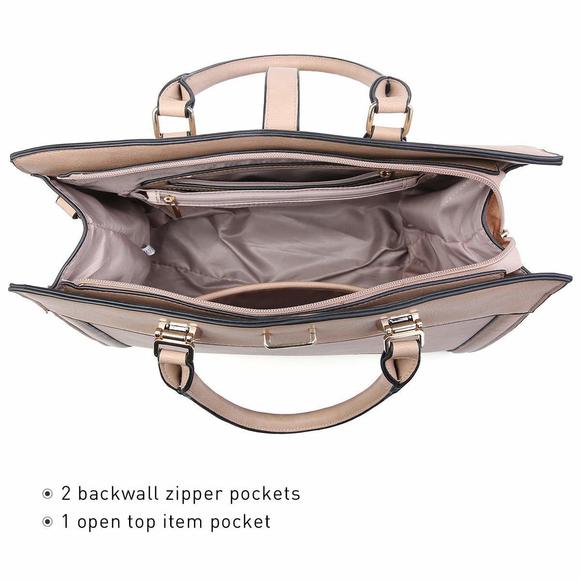 Handbag Flap-Over Belt Shoulder Bag Top Handle Tote Satchel Purse C :D - Picture 5 of 5